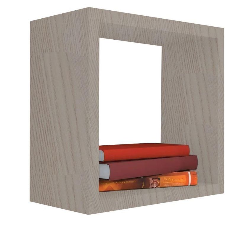 Nicho Decorativo F031 40x40x15cm MDF Amadeirado Para Decoração E Organização De Ambientes - imagem 3