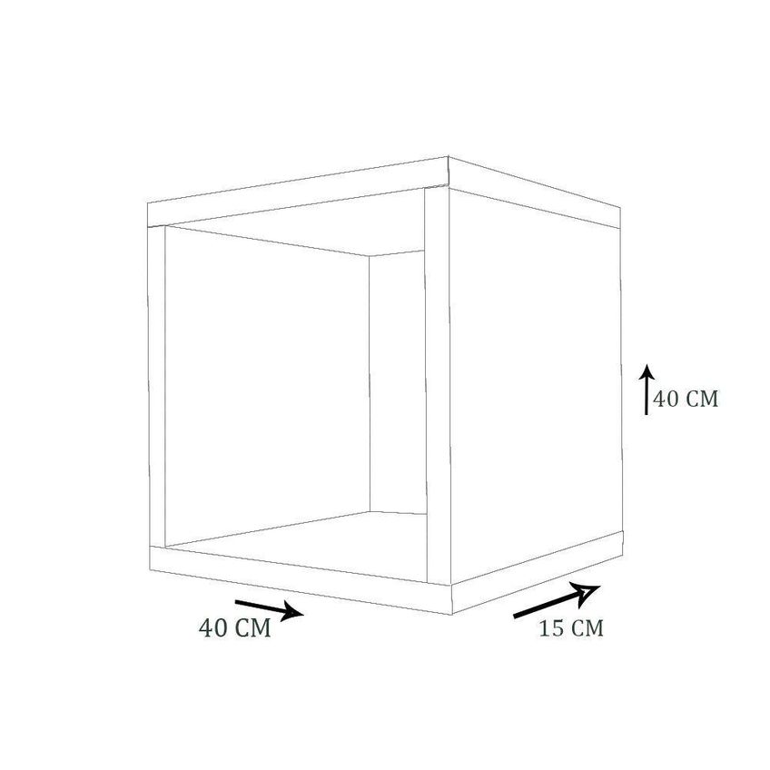 Nicho Decorativo F031 40x40x15cm MDF Amadeirado Para Decoração E Organização De Ambientes - imagem 5