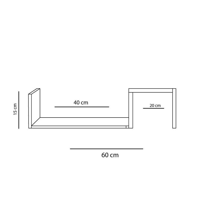 Prateleira Zig Zag Trovarelli Preto F031 Em Mdf 100% Reflorestamento Para Organização De Ambientes - imagem 4
