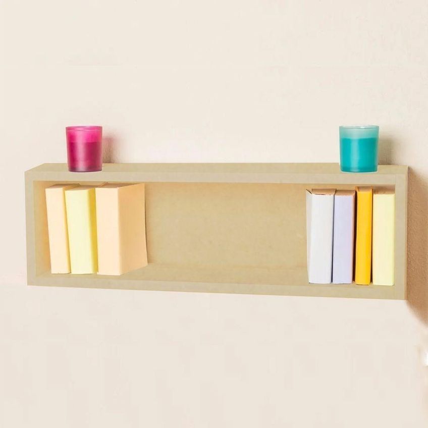 Nicho Decorativo Nicho Retangular Decorativo 70x15x15 MDF 100% Reflorestamento Amadeirado - imagem 3