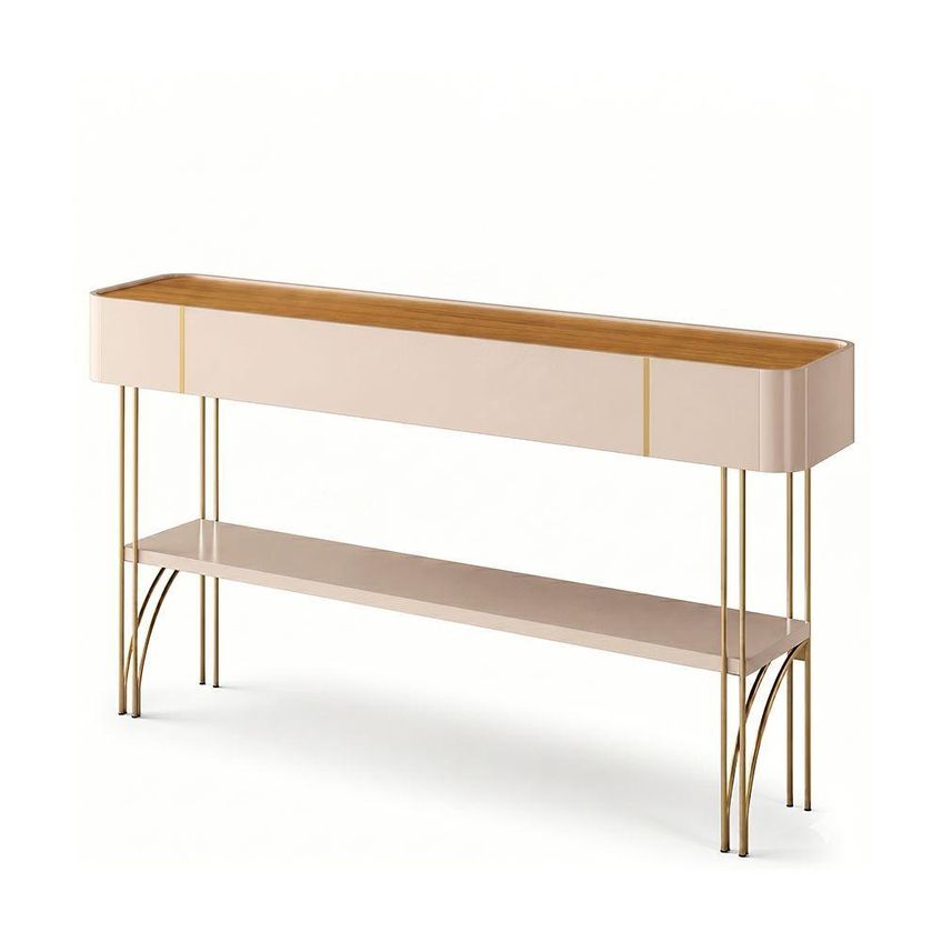 Aparador Vivaz Contemporâneo Em Mdf Mdp 160cm Off White E Carvalho Para Sala Ou Hall - imagem 4