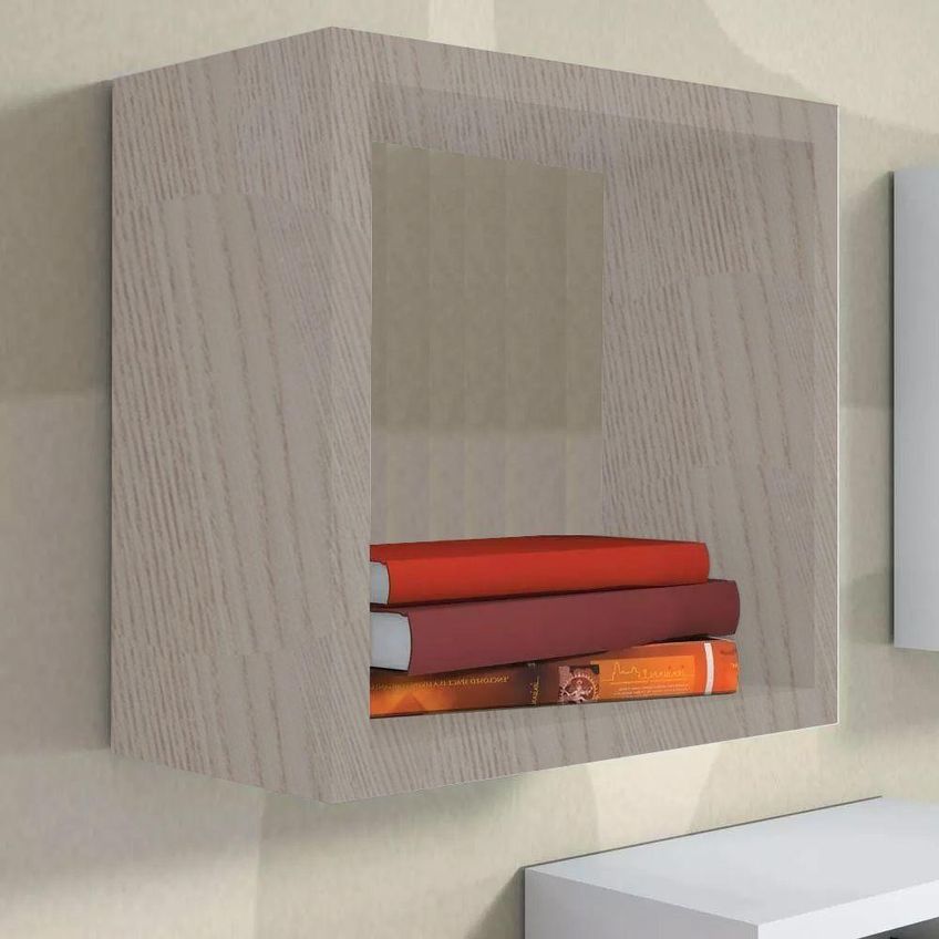 Nicho Decorativo [F031] 35x35x20cm Em MDF Moderno Para Organização Amadeirado - imagem 3