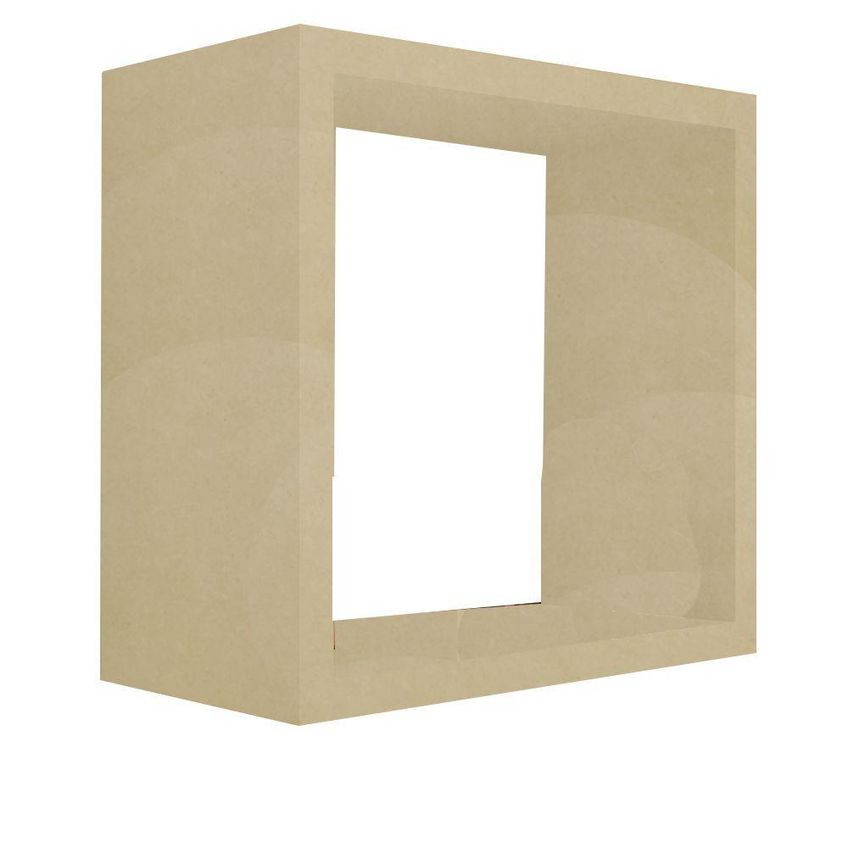 Nicho Decorativo F031 50x50x15cm Em MDF Amadeirado Para Sala - imagem 2