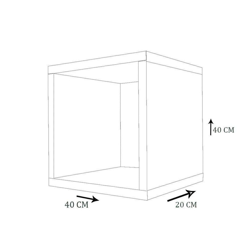 Nicho Decorativo F031 40x40x20cm Em MDF Para Organização Amadeirado - imagem 4