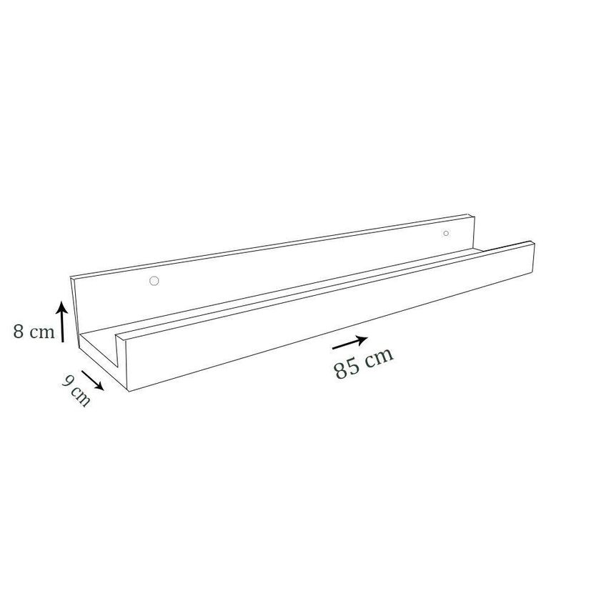 Prateleira F031 85cm Em Mdf Multiuso Para Organização Em Ambientes Diversos Branco - imagem 3