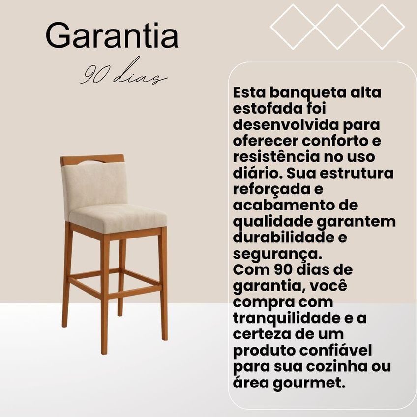 Kit 2 Banquetas Alta Cozinha Gourmet Estofada Suede Encosto Ergonômico Cinza - imagem 5