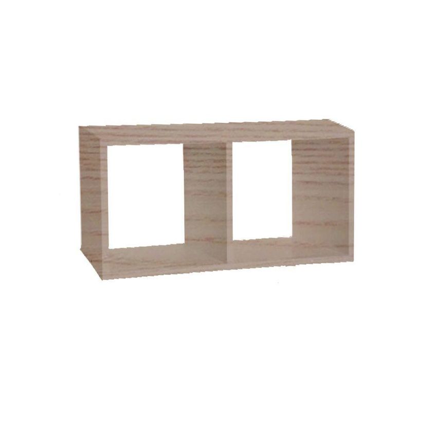 Nicho Duplo [f031] 30x15x20cm Em MDF De Reflorestamento Amadeirado - imagem 2