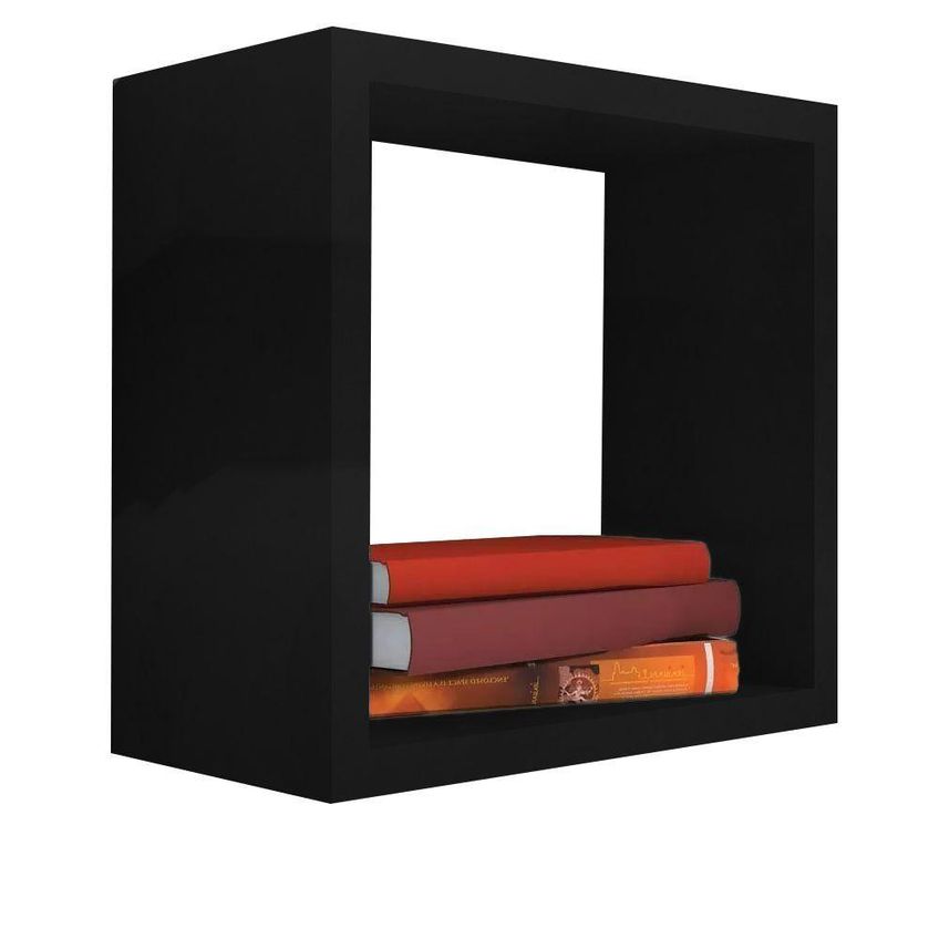 Nicho Decorativo F031 35x35x15cm Em MDF Moderno Para Decoração De Ambientes Preto - imagem 3