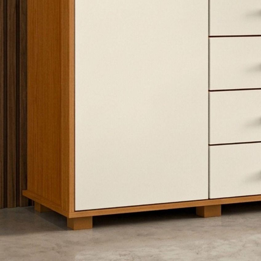 Cômoda Mega Com Sapateira 7 Gavetas Em Mdf-mdp Para Quarto Cinamomo-off-white - imagem 5