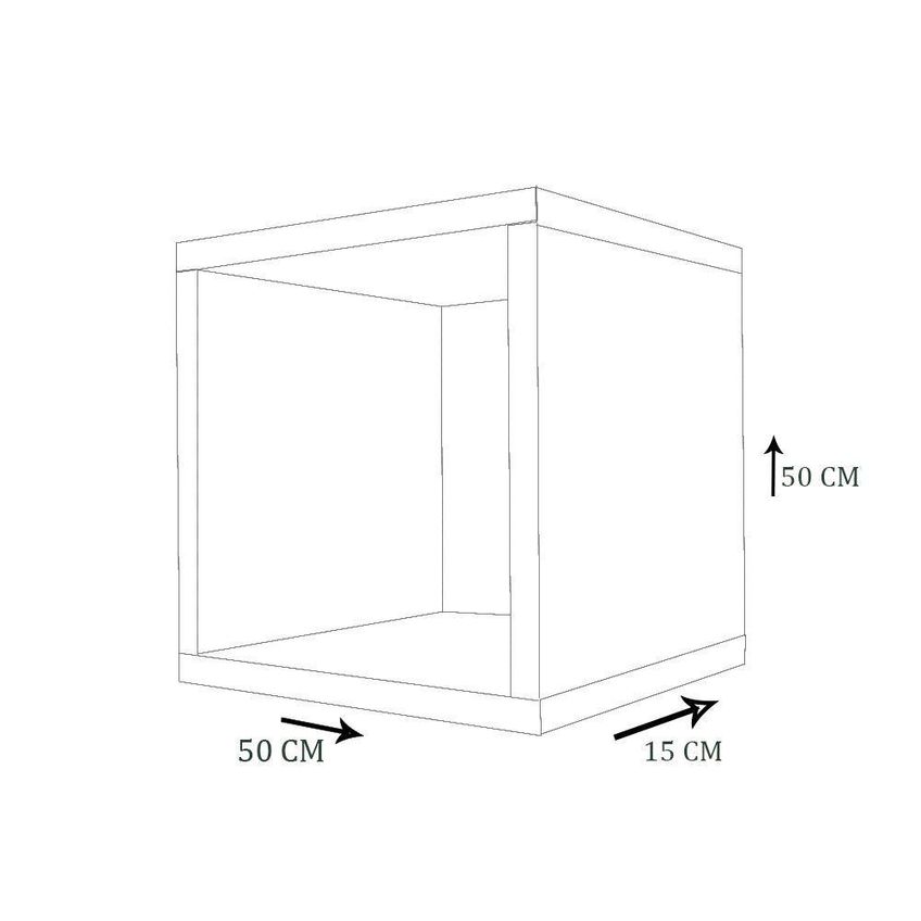 Nicho Decorativo [F031] 50x50x15cm Em MDF Moderno Para Decoração Amadeirado - imagem 4