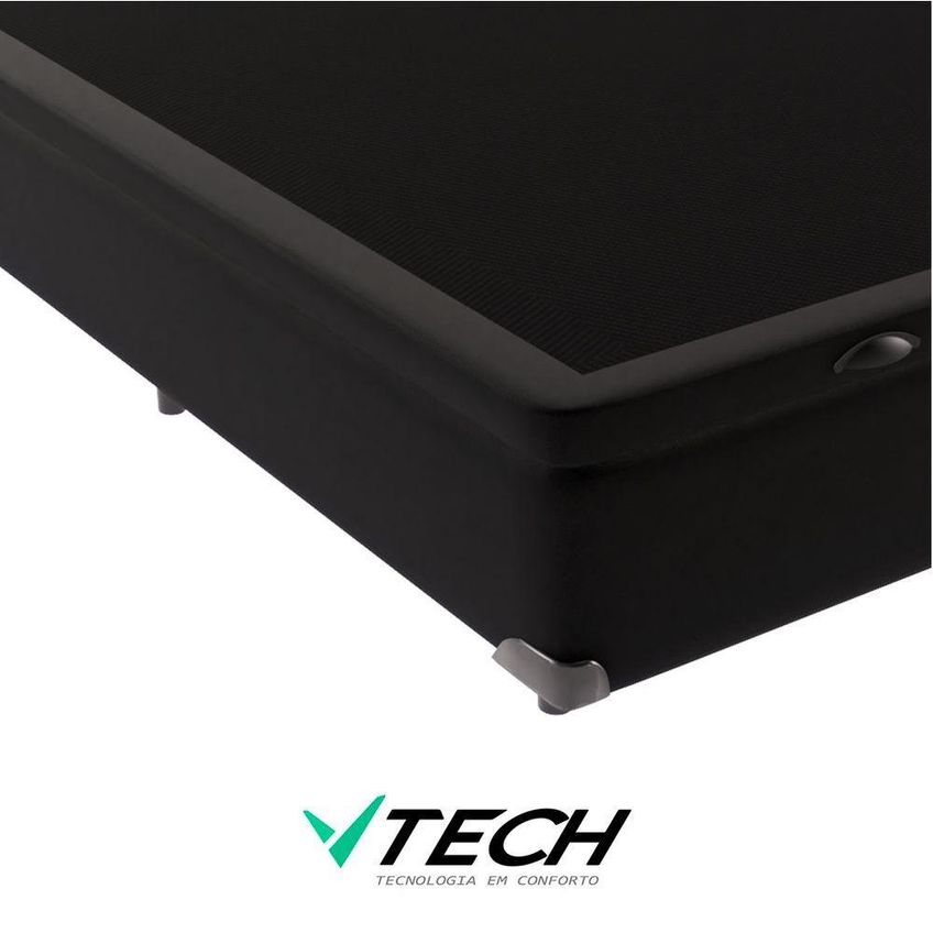 Cama Box Com Baú Solteirão Bravus Estrutura Madeira Preto Vtech - imagem 4