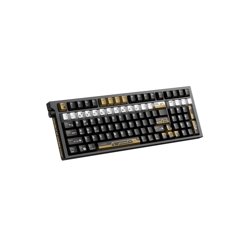 Teclas Keytok Pbt Com Sublimação De Cinco Lados, Perfil Cherry 115, Preto/amarelo/branco - imagem 4