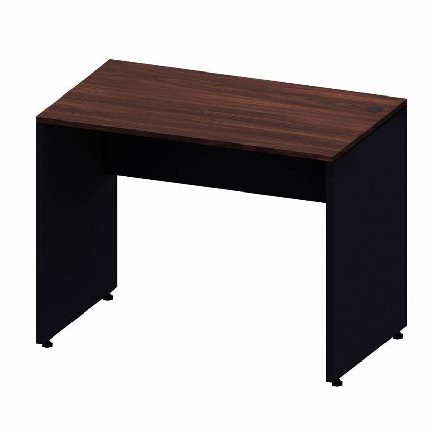 Mesa Escrivaninha Retangular F5 Office Co Moderno Sem Gavetas MDP 100cm Louro Preto - imagem 2