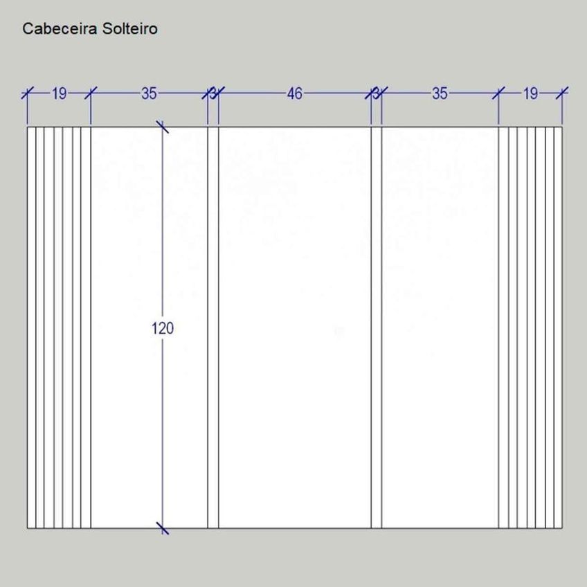 Cabeceira Solteiro Ripada Fixação Na Parede MDF Cinza Sagrado Casa Lar Shop - imagem 5