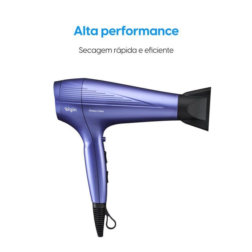 Secador de Cabelo Glossy Color 2000W 2 Velocidades Elgin 110V - imagem 3