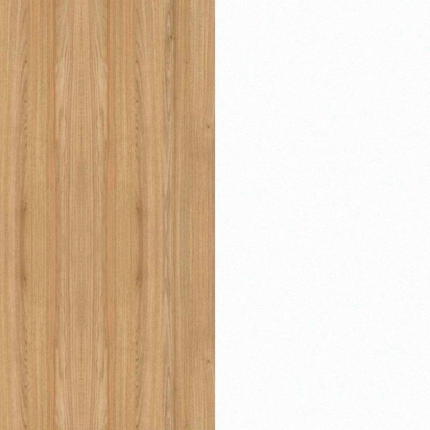 Mesa De Escritório Com Painel Para TV F5 Moderno Sem Gavetas 200cm Macadâmia Com Branco - imagem 4