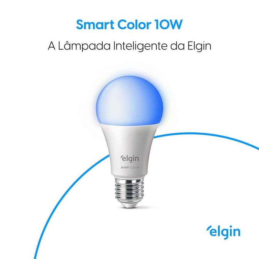 Lâmpada Smart Led A60 10w Bivolt Wi-fi Compatível Com Alexa E Google Assistente Elgin - imagem 3