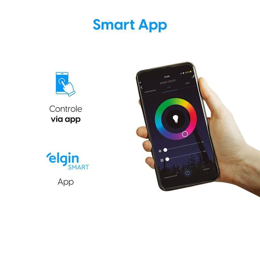 Lâmpada Smart Led A60 10w Bivolt Wi-fi Compatível Com Alexa E Google Assistente Elgin - imagem 4