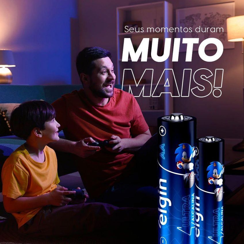 Pilha AA Alcalina Ultra 1.5V Alta Durabilidade Cartela 8 Unidades Elgin - imagem 4