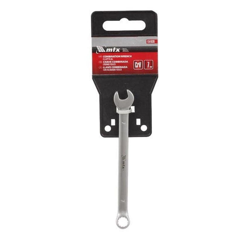 Chave Combinada Cromo Fosco 7mm Alta Resistência Acabamento Acetinado Crv Mtx - imagem 3