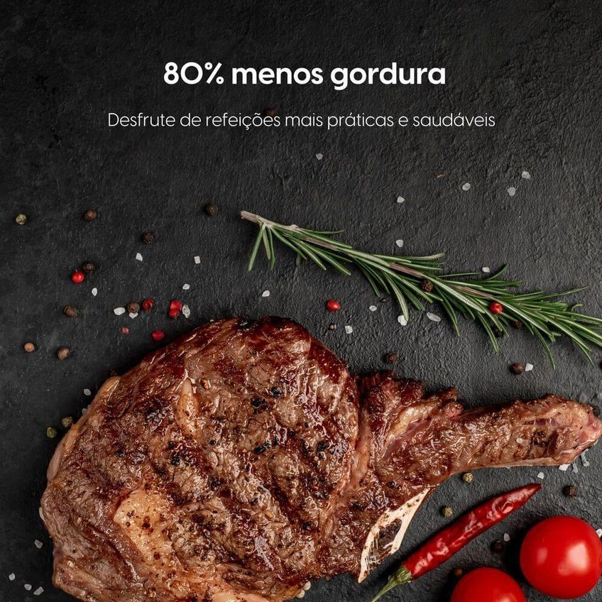 Fritadeira Sem Óleo Elgin Cube Fry Air Circuit 4,2L 1600W Preto 110V - imagem 4