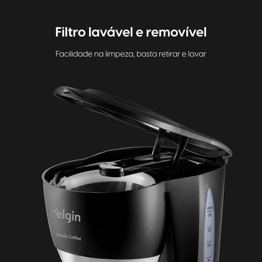 Cafeteira Elétrica Elgin Family Coffee 30 Xícaras Vidro 220v - imagem 4