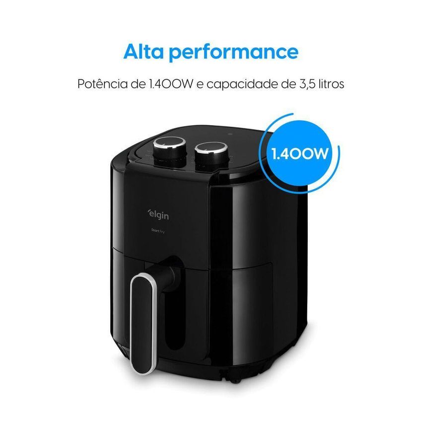 Fritadeira Sem Oleo Elgin Start Fry 3,5l 1400w Preto 220v - imagem 3