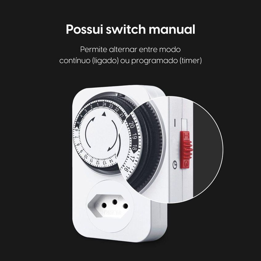 Temporizador Analógico 10A Até 48 Programações Dia Bivolt Elgin - imagem 3