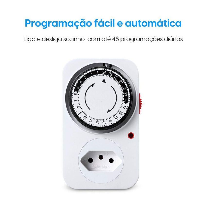 Temporizador Analógico 10A Até 48 Programações Dia Bivolt Elgin - imagem 4