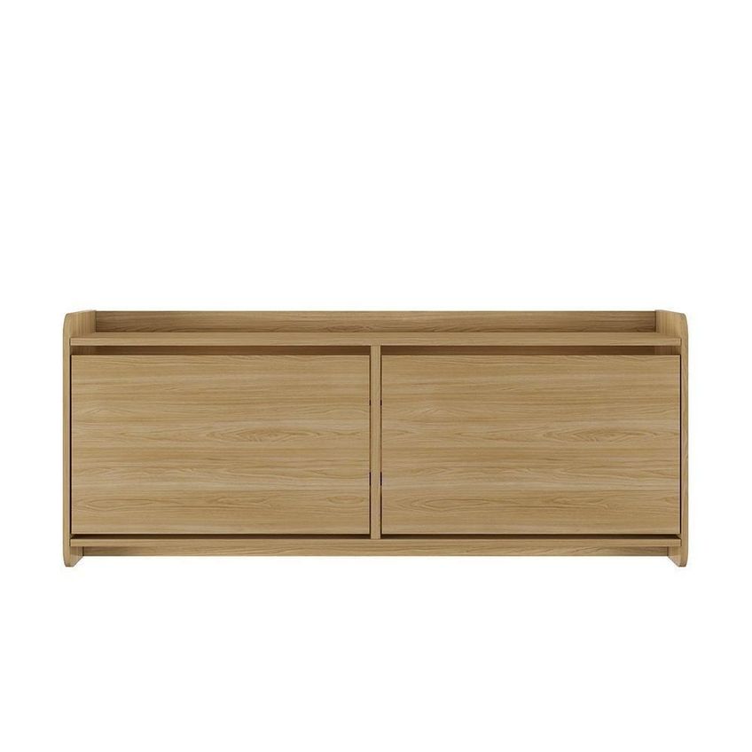 Sapateira Calçadeira Recamier Dália Hannover 2 Portas 130cm MDF-MDP Marrom - imagem 3
