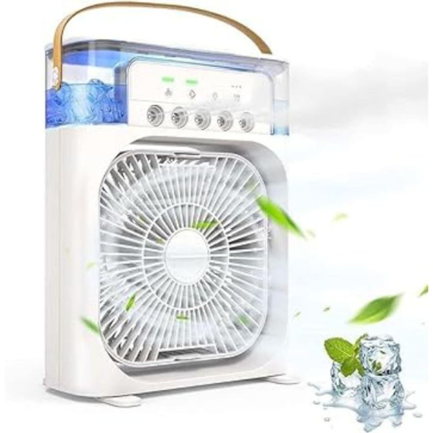 Ventilador Portátil De Mesa Mini Ar Condicionado Utimix Branco 3 Velocidades 5v - imagem 3