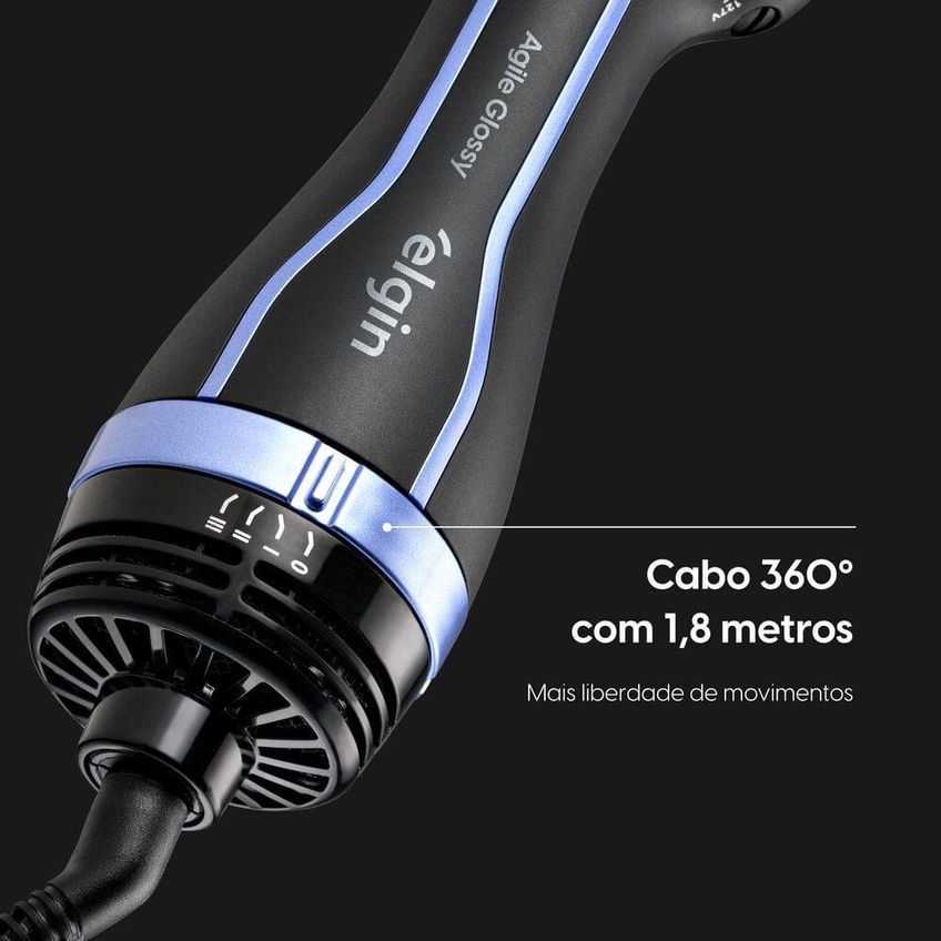 Escova Secadora Agile Glossy 3 Em 1 1300W Tecnologia Avançada Elgin Bivolt - imagem 5