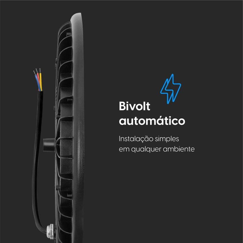 Luminária High Bay LED 200W 6500K Bivolt Preto Elgin Para Pé Direito Elevado - imagem 3