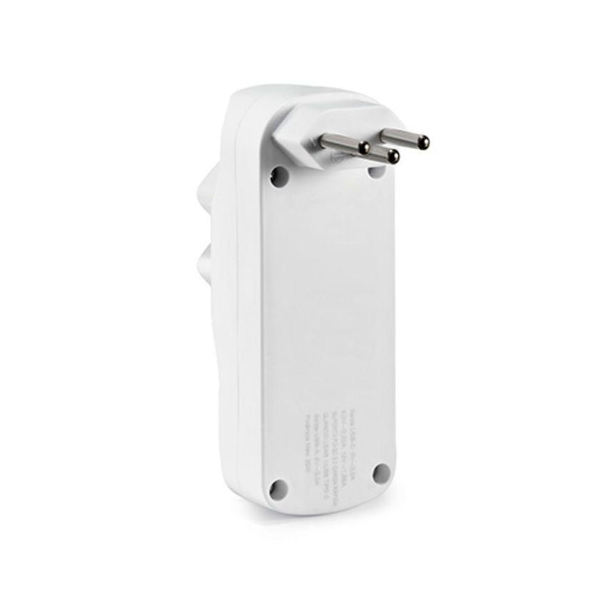Protetor De Linha 2 Tomadas 2p-t 10a 2 Usb Bivolt Carregamento Rápido Elgin - imagem 4