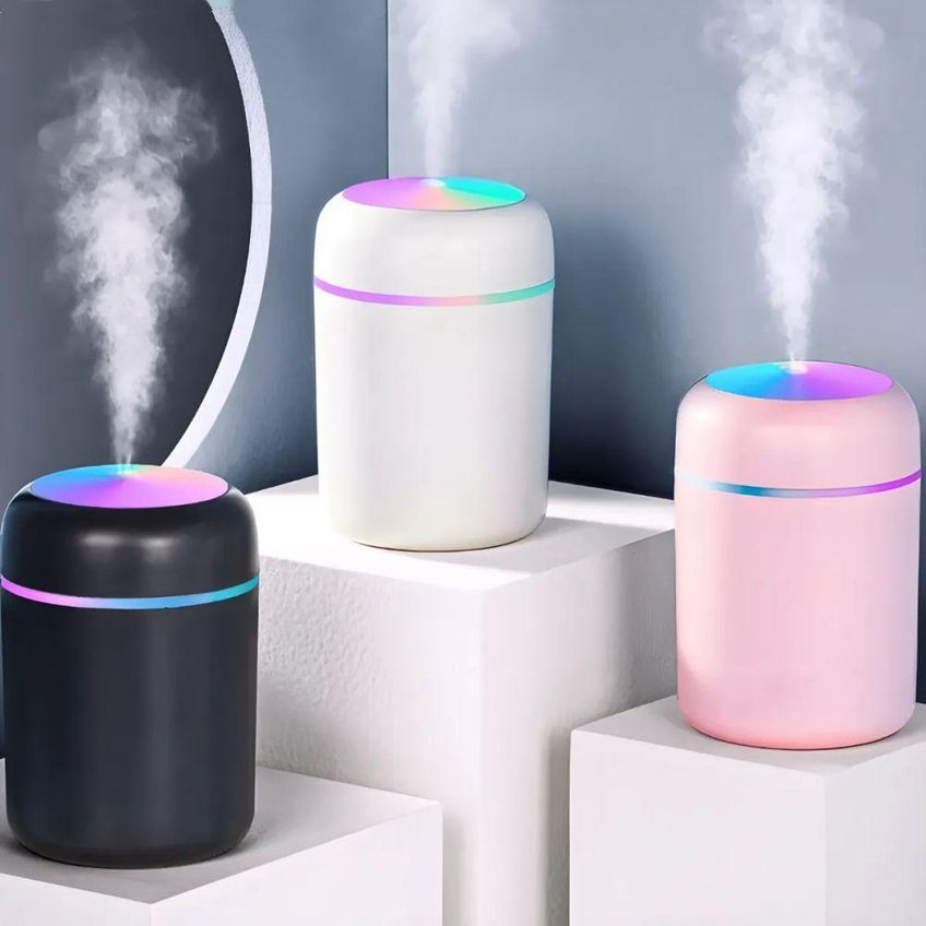 Umidificador Portátil USB Rosa 300ml Ultrassônico Utimix Com Luminária LED Difusor de Aroma - imagem 2