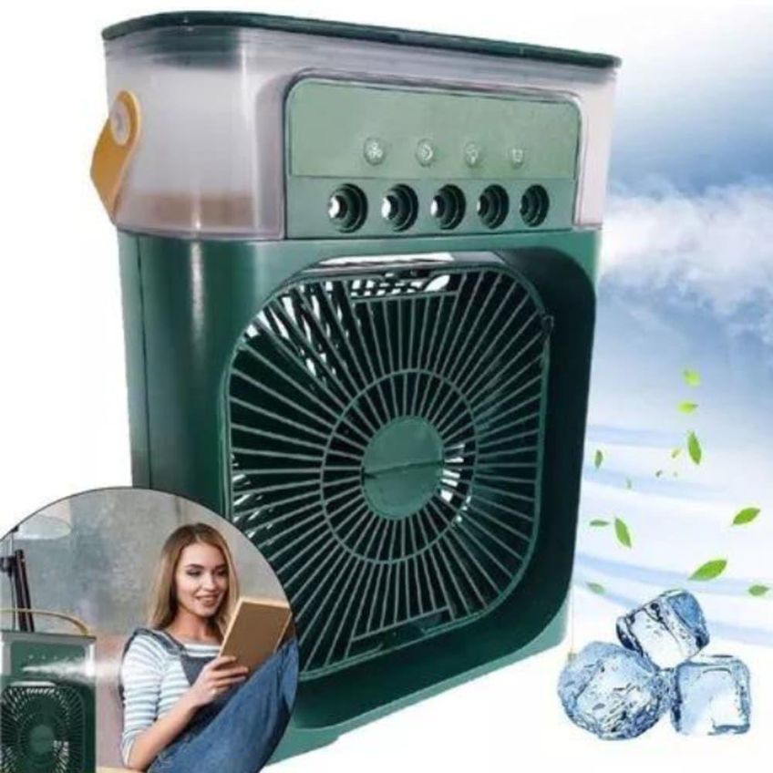 Ventilador Portátil De Mesa Mini Ar Condicionado Umidificador Utimix Verde 3 Velocidades - imagem 4