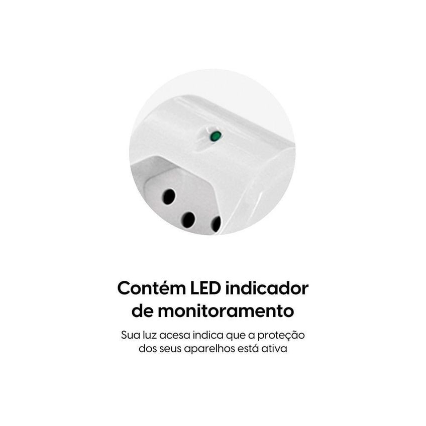 Protetor De Surto 2 Tomadas 10A Com Luz Indicativa Elgin - imagem 5