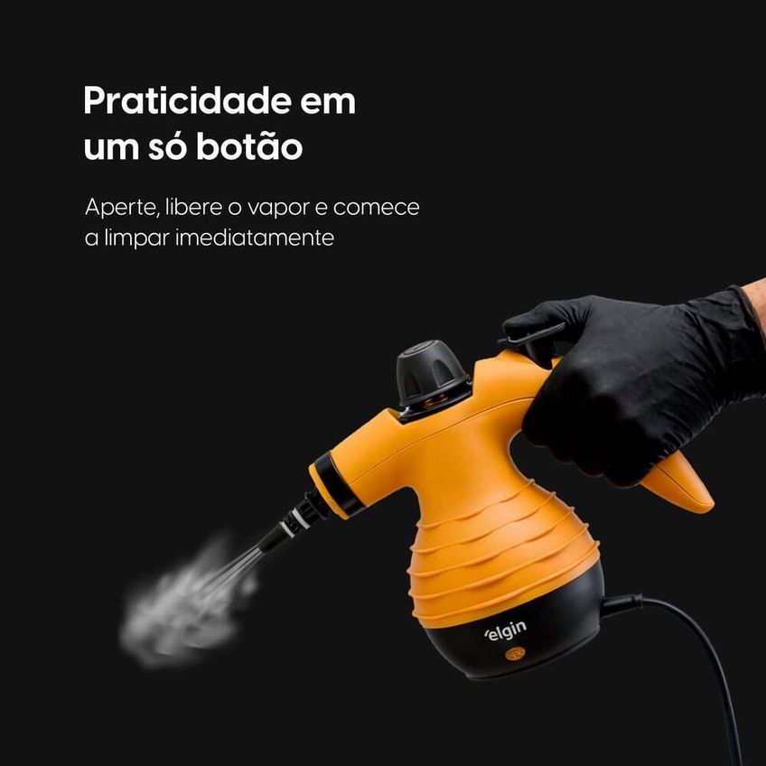 Higienizador A Vapor Vapora Clean Limpeza Profunda 1050w 350ml 9 Acessórios 110v Elgin - imagem 3