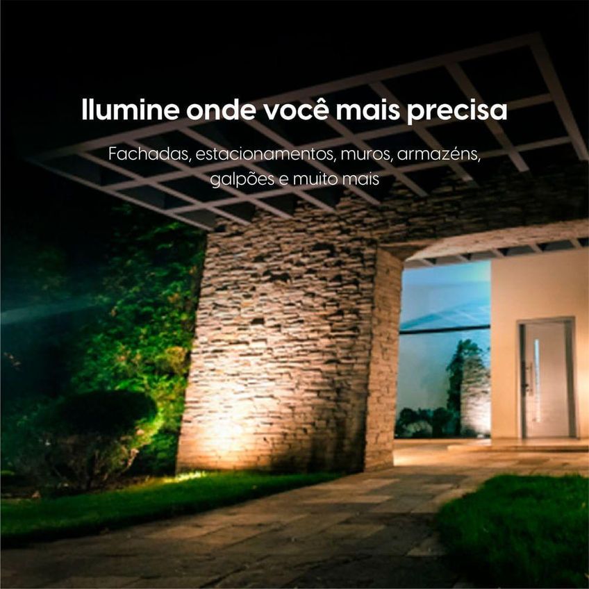 Refletor Led Lite 500 a 1000w 6500k Ip66 Preto Alta Potência Luminosa Baixo Consumo Elgin - imagem 3