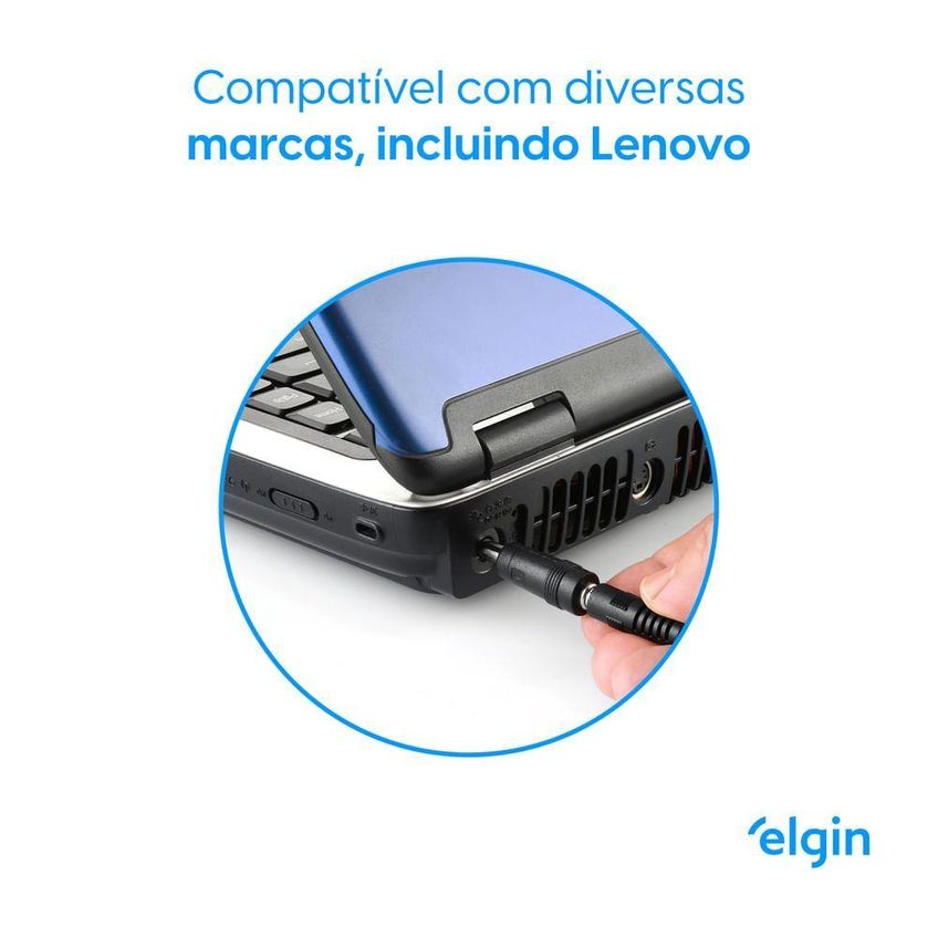 Fonte Universal Para Notebook 90W 10 Conectores USB Integrada Bivolt Elgin - imagem 3