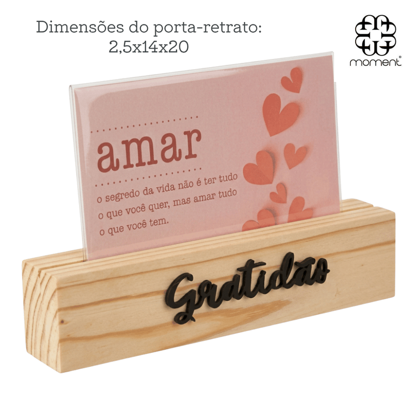 Porta Retrato 15x9 Madeira Moment Moment (Clink) - imagem 3