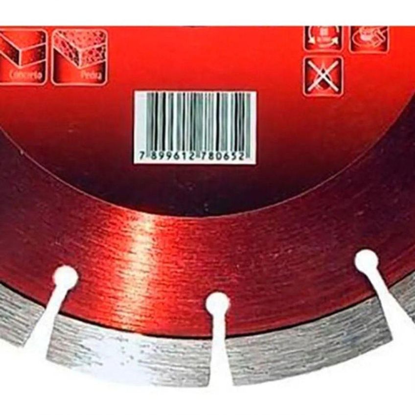 Disco Diamantado Segmentado Disco Diamante 180x25mm Corte Seco Materiais Duros MTX - imagem 3