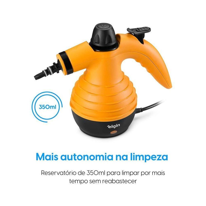 Higienizador A Vapor Vapora Clean 1050w 350ml 9 Acessórios Limpeza Sem Químicos Elgin - imagem 3