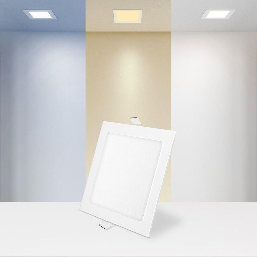 Luminária De Embutir Quadrada Led 24w 3000k E 6500k Bivolt Elgin - imagem 3