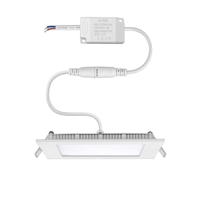 Luminária De Embutir Quadrada Led 12w 6500k Preto Bivolt Elgin - imagem 3
