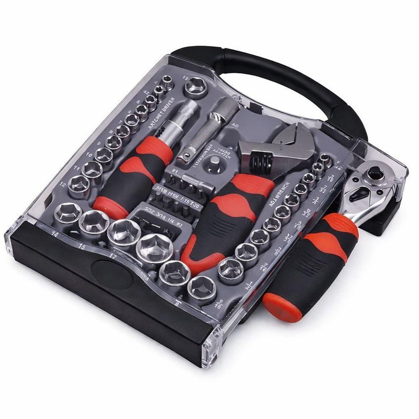 Conjunto De Ferramentas 45 Peças Com Maleta Para Reparo E Manutenção Doméstica Aço Utimix - imagem 4