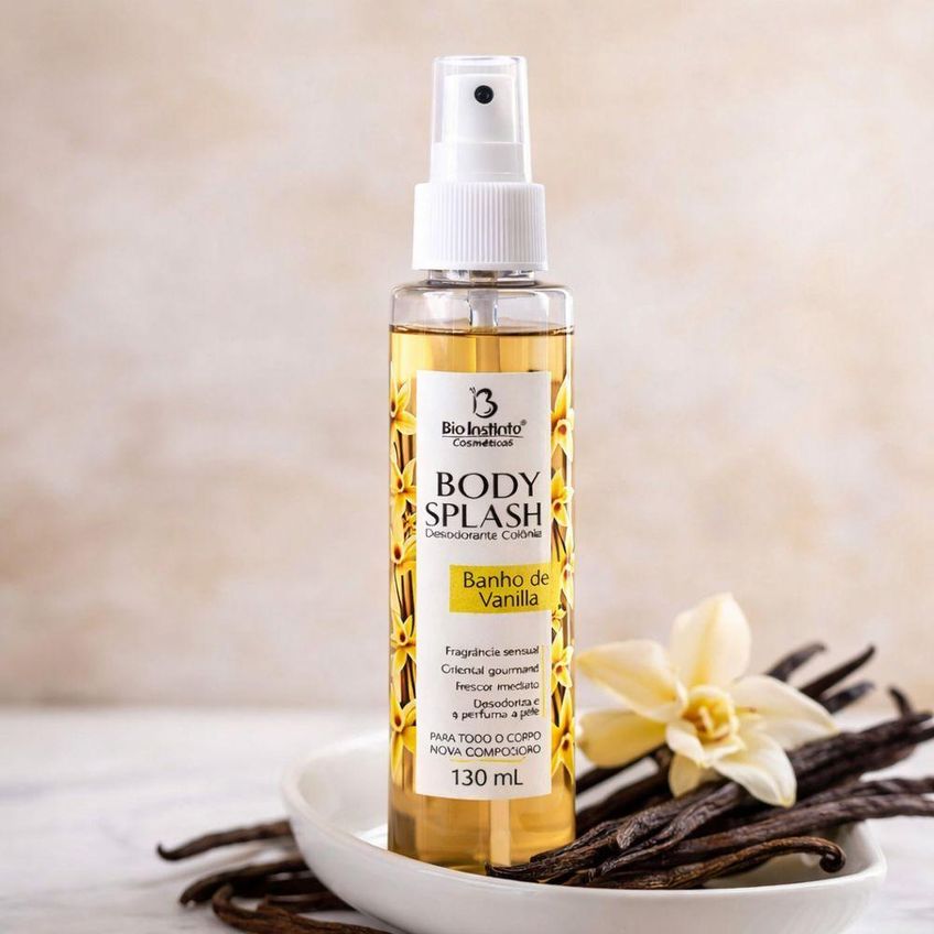 Body Splash Desodorante Colônia Corporal Banho De Vanilla Feminino Fragrância Doce Suave Utimix - imagem 5