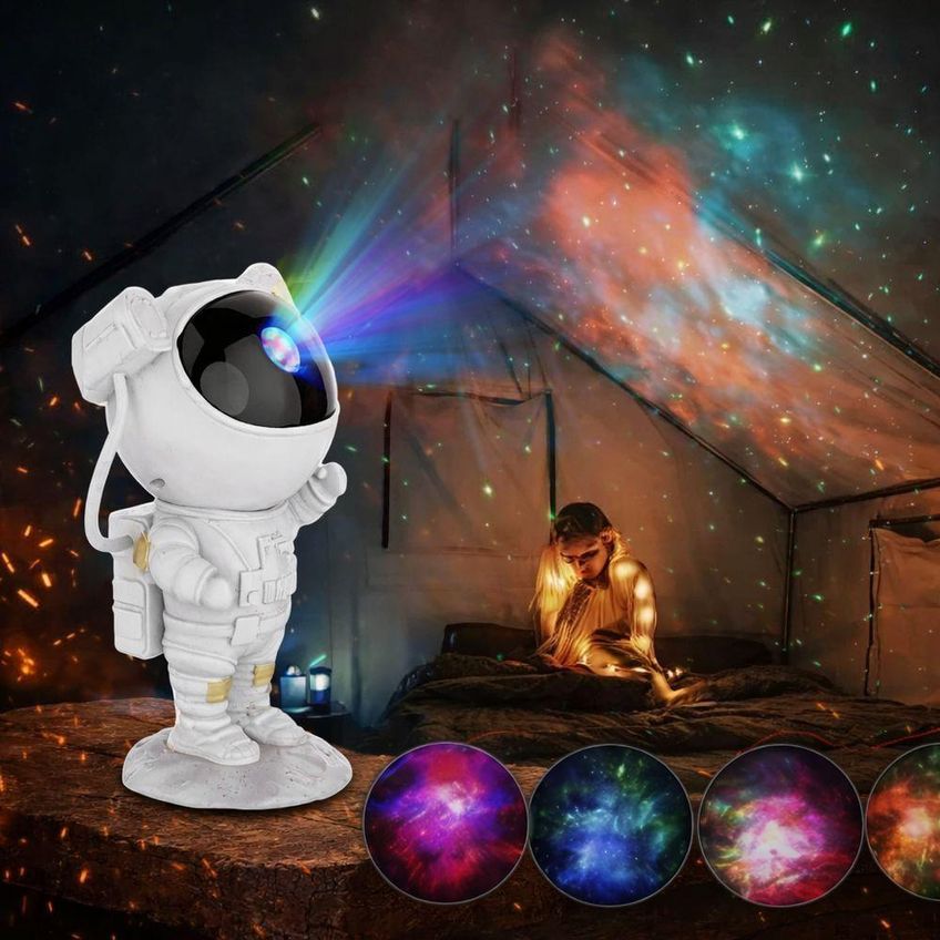 Luminária Projetor De Galáxia Astronauta Led Rgbw Céu Estrelado Nebulosa Para Quarto Utimix - imagem 3