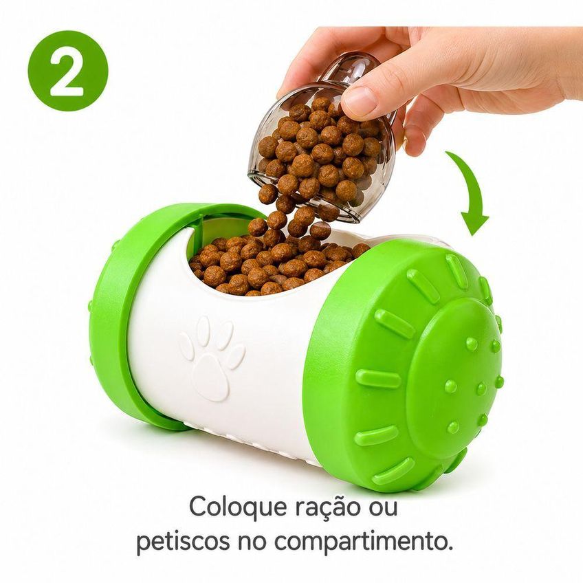 Brinquedo Dispensador De Ração Interativo Utimix Para Cães E Gatos Verde-água Único - imagem 5