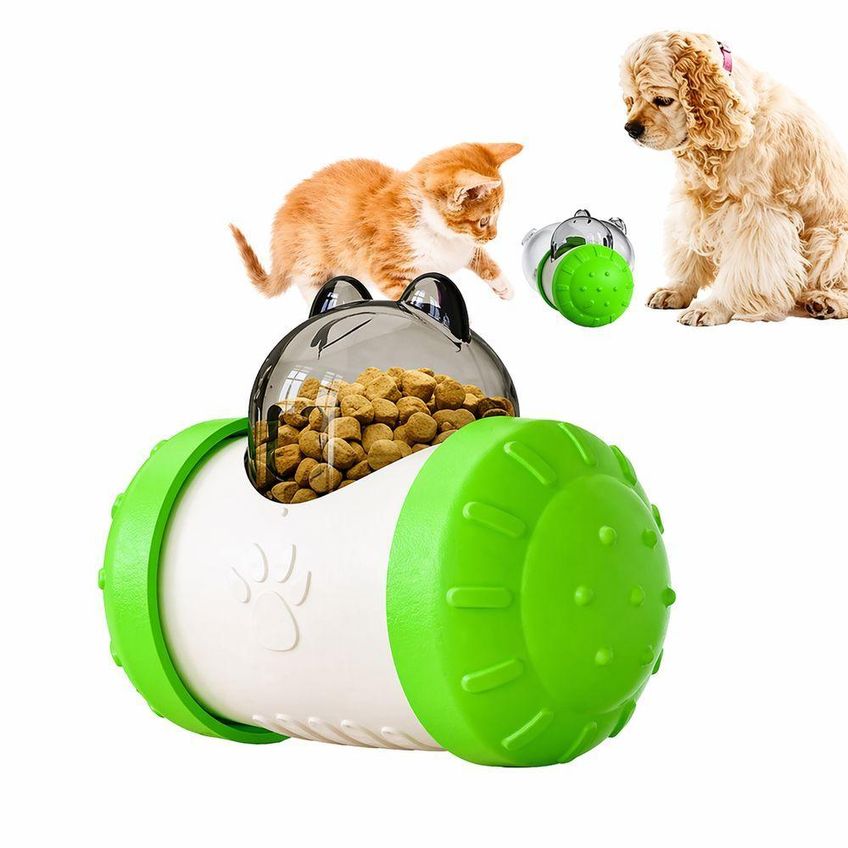 Brinquedo Dispensador De Ração Interativo Para Pets Utimix Amarelo Comedouro Lento - imagem 3